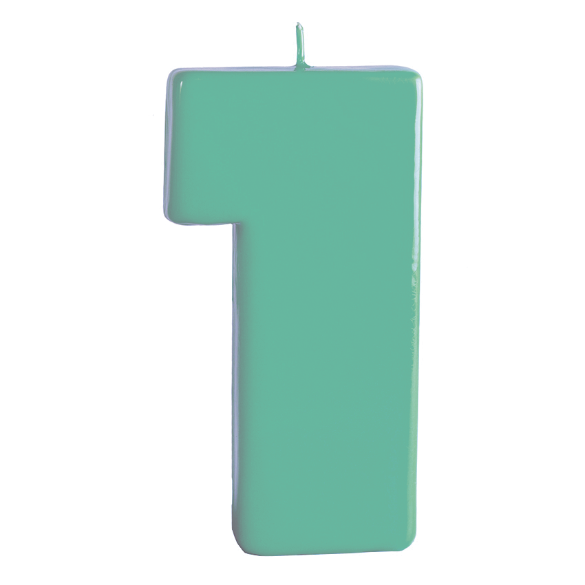 BIG NUMBER CANDLE – 1 – SAGE